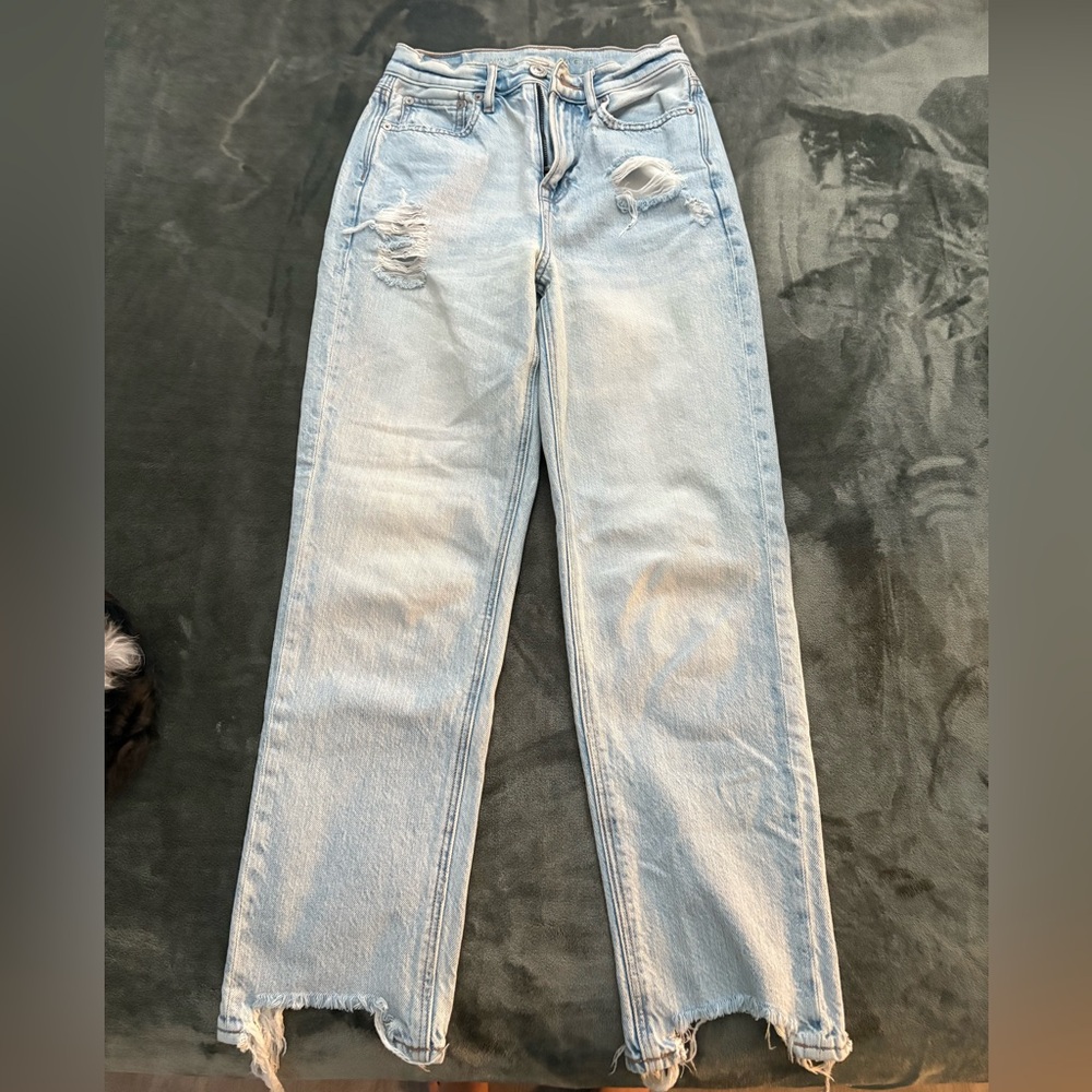 American Eagle Outfitters Light Blue Cropped Jeans